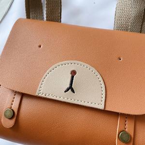 Mochila De Cuero Pu para niños y niñas, bolso escolar de oso de dibujos animados, bonito - Product Image 4