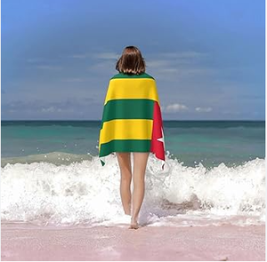 Toalla de Playa de Microfibra con la Bandera de <span class=keywords><strong>Seychelles</strong></span>, Toalla de Baño con Diseño de Acuarela, Toalla de Playa Antiarena, Manta de Secado Rápido y Absorbente - Product Image 6