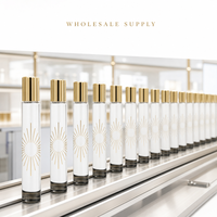 Flacon de parfum vide, vaporisateur de voyage 35 ml, atomiseur rechargeable fin, bouchon en métal doré, flacon de parfum portable blanc, vente en gros personnalisée