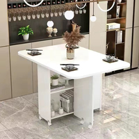 Mesa de Comedor de Lujo Elegante, Juego de Muebles de Madera para Sala de Estar, Mesa Extensible con Soporte, Mesas Plegables Estilo Japonés para Camping