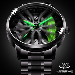 Svj Người Đàn Ông Sang Trọng Của Đồng Hồ Thương Hiệu Hàng Đầu Đồng Hồ Chống Thấm Nước Với Thực 3D Xe Bánh Xe Mô Hình Bmvv M4 Đồng Hồ Đeo Tay Có Tính năng Da Ban Nhạc - Product Image 3