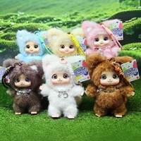 Adorables Porte-clés et Breloques de Sac en Forme de Moutons en Peluche en Fibre de Polyester, Famille de Personnages de Dessin Animé Mignons et Amusants