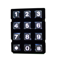 Clavier numérique étanche en acier inoxydable IP 65 3*4 avec lecteur RFID pour usage industriel