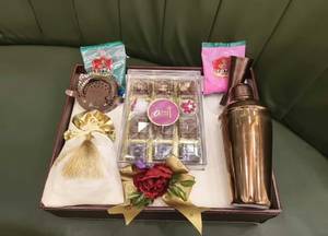 Gift <b>box</b> for diwali for festivals Luxury Gift <b>Box</b> With Gold Plated Cocktail Shaker Chocolate Set And Decorative Accessories - Product Image 2