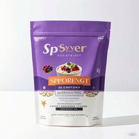 Sachet Doypack Personnalisé Refermable avec Fermeture Zip, Imprimé par Héliogravure, Anti-humidité, Stratifié PE, pour Céréales, Fruits et Flocons d'Avoine