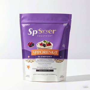 Custom Resealable Zip <b>Lock</b> Closure Aluminum Foil Stand-Up Pouch Breakfast Cereal Fruit Oatmeal Muesli Nuts Plastic <b>Bags</b> - Product Image 6