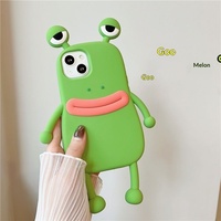Coque de téléphone portable en résine époxy 3D motif grenouille de dessin animé, antichoc et amusante, pour iPhone 17/15/13/14 Pro Max 11, accessoires de vente en gros