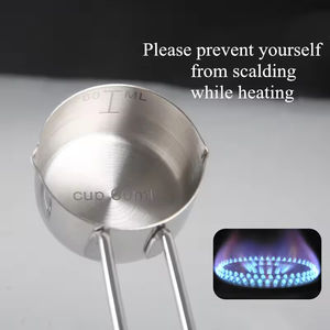 4 pièces ensemble tasse à mesurer cuisson métal double becs <span class=keywords><strong>balance</strong></span> <span class=keywords><strong>de</strong></span> <span class=keywords><strong>cuisine</strong></span> en acier inoxydable pour lait beurre café chauffe-cuillère - Product Image 5
