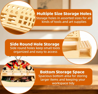 Support de rangement multifonctionnel en bois pour tournevis, marteaux et clés – Organisateur d'outils pour établi