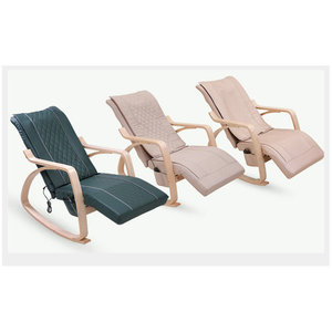 Fauteuil de massage électrique inclinable et berçant pour tout le corps, avec télécommande, beige, vert clair, or, 840x335x585mm - Product Image 1