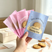 Sac à biscuits en plastique transparent, sachet thermoscellable de qualité alimentaire avec impression personnalisée pour l'emballage individuel de biscuits et de snacks