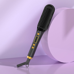 Peine alisador de pelo eléctrico de iones negativos para mujer, plancha de cerámica de doble uso, recta, para el hogar - Product Image 6