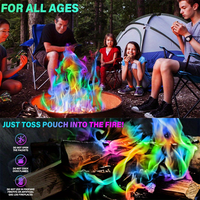 25g Feu Magique Multicolore Amusant – Flammes Colorées Fantaisie pour le Nouvel An Chinois, la Remise des Diplômes, les Fêtes Scolaires, les Cheminées, les Feux de Camp et la Décoration Florale