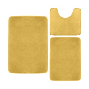 Bath Rug Bath Rug Set Wholesale Water Absorbing Floor Mats Tufted Luxury 3 Piece Bath Rug Set For Bathroom