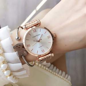 Reloj de diseño de alta calidad para mujer, reloj de lujo para mujer, reloj de moda de oro rosa, reloj de cuarzo para mujer, relojes de acero inoxidable. - Product Image 1