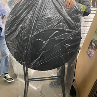 Ensemble table et chaises de bar pliantes de 32 pouces 80cm en plastique noir moulé par soufflage bon marché