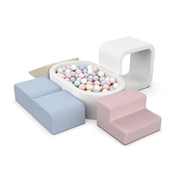 Aire de jeux modulaire pour enfants et tout-petits, piscine à balles en peluche sûre, non gonflable, centre d'activités d'escalade, toboggan, escalier, sensoriel d'intérieur