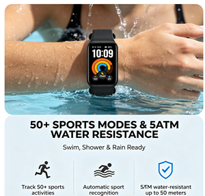 Mi Smart Band 11 Active ระบบแอนดรอยด์ หน้าจอ AMOLED 1.47 นิ้ว 60Hz สายซิลิโคน แบตเตอรี่ 300mAh ใช้งานได้ 21 วัน กันน้ำ 5ATM ฟังก์ชั่นดูแลสุขภาพ - Product Image 6
