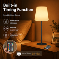 Lampe de table ambiante RGB COOLQING, 16 couleurs, rechargeable, étanche IP65, en alliage d'aluminium, coque en PE, télécommande Type-C, vente en gros