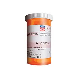 Adhesive pharmaceutical prescription pill bottle packaging sticker label