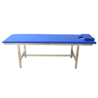 Lit de massage de beauté au design moderne personnalisable, plaque en acier inoxydable renforcée, trous pour éponge, appui-tête intégré, utilisation hôtelière