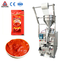 Machine d'emballage automatique pratique pour sachets de sauce chili, avec remplissage, scellage et découpe, pour sauces/pâtes