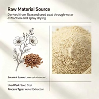 Extrait de gomme de lin naturel blanc cassé en vrac, matière première de lignanes SDG pour la formulation alimentaire et cosmétique