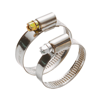 Type allemand Métal Papillon Tourner-Clé Collier de serrage à vis sans fin Norme DIN Surface polie pour usage marin Mesure métrique