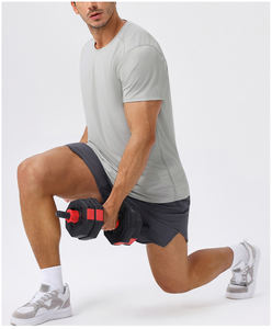 T-shirt de sport à manches courtes pour homme, design simple du col, imprimé, 100% coton biologique, respirant, écologique, séchage rapide - Product Image 6