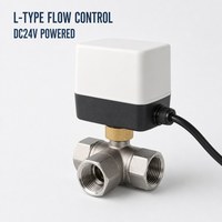 Vanne à boisseau sphérique motorisée 3 voies DC24V, filetage 1'' en acier inoxydable 304, actionneur électrique, vanne de régulation de débit d'eau OEM