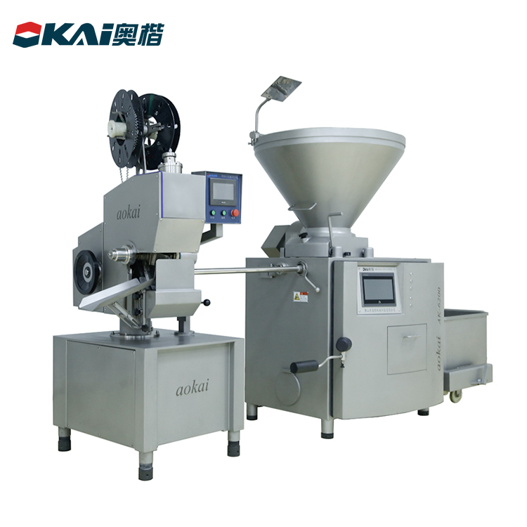 Полностью автоматический вакуумный наполнитель для колбасы с U-образной машинкой для стрижки колбасы, распродажа