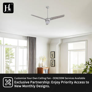 ABS 6 Blades 52 Inch DC Motor Remote Control <b>LED</b> <b>Light</b> Weight Best White AC/DC Electric Low Profile <b>Ceiling</b> <b>Fan</b> <b>with</b> 6-Speed - Product Image 6