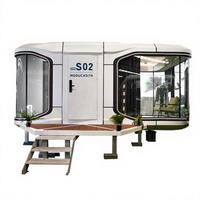 Capsule spatiale ronde moderne de luxe 2025 – Maison préfabriquée modulaire, petite maison mobile, hôtel extérieur, villa