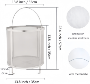 Filtre à bière et bière artisanale en tissu métallique en acier inoxydable de 300-400 microns, tissage uni, soudé, pour paniers filtrants, technique de tissage <span class=keywords><strong>TZL</strong></span>, vente en gros - Product Image 4