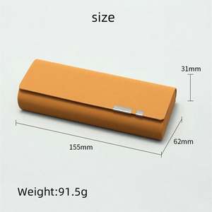 Estuche Rígido de Cuero para Gafas, Diseño Retro Rectangular, Anti-estrés, Unisex, Venta al Por Mayor - Product Image 4