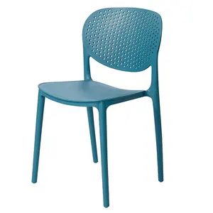 Cadeira de eventos em plástico com design nórdico, cadeira empilhável de restaurante para festas e jantar