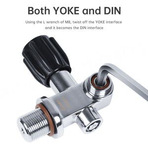 Válvula de Cilindro de Latón Cromado de Alta Presión DEDEEP, Válvula de Incendio, Válvula de Buceo (G3/4), Válvula de Cabeza de Cilindro - Product Image 5