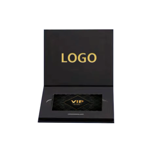 Scatola Regalo <span class=keywords><strong>VIP</strong></span> Personalizzata Nera e Oro con Slot, Lussuosa Scatola Rigida in Carta per Carte <span class=keywords><strong>VIP</strong></span> 3D, Carte da Gioco e Abbonamenti Premium - Product Image 3