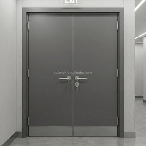 Puerta Cortafuego de Acero Galvanizado de Doble Hoja con Panel de Visión y Barra Antipánico para Edificios Comerciales y Almacenes Industriales - Product Image 6