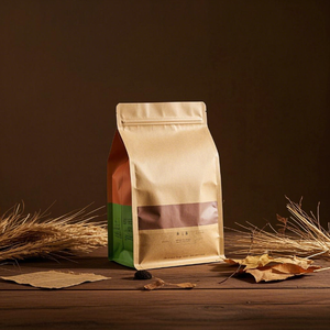 Sinh thái thân thiện chất lượng cao có thể tái chế đứng lên Cà Phê Trà Túi bánh mì túi bao bì giấy kraft với cà vạt thiếc và cửa sổ - Product Image 5