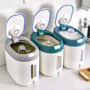 Conteneur de stockage de céréales pour la maison, distributeur de riz, seau de distribution de céréales étanche, baril multifonctionnel - Product Image 1
