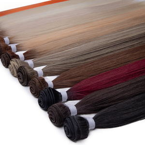 Extension per Capelli Lisci Tinti in Fibra Sintetica Resistente al Calore per Ciocche Bionde e Marroni 28-32 Pollici Lunghezza 200g/pz Punte Piene - Product Image 4
