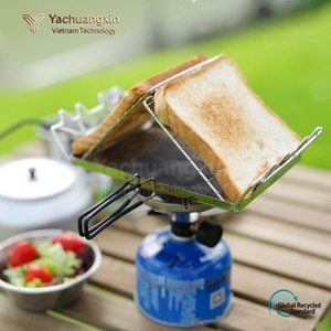 Stainless Steel Foldable <b>BBQ</b> Grill Rack Outdoor Cooking <b>Tool</b> With Handle Modern Design All Seasons Use - Product Image 2