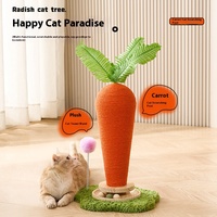Planche à gratter pour chat griffoir en sisal arbre à chat tout en un durable affûteur de griffes verticales sans perte jouet pour chat carotte