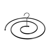 Vente en gros, cintre rond multifonctionnel en acier inoxydable, feuilles de séchage, housse de couette, support de séchage rotatif, cintres en spirale creux