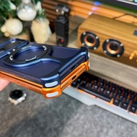 Étui en métal aluminium sans cadre avec design de trophée personnalisé pour iPhone 17 14 15 16 Pro Max avec protection 360 °   Support magnétique pour téléphone avec coque de protection