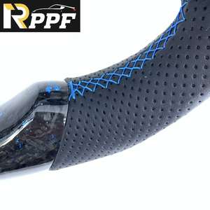 Volante de Cuero y Fibra de Carbono Personalizado Rppf para <span class=keywords><strong>Hyundai</strong></span> Elantra <span class=keywords><strong>N</strong></span> I30N I20N <span class=keywords><strong>Kona</strong></span> <span class=keywords><strong>N</strong></span> 2019-2025 con Soporte para Pantalla LED - Product Image 4