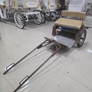 XCEGO Superbe mini-chariot à chevaux et calèche pour poney à 2 roues pour adultes, 2 places, pneus pneumatiques, garantie de 2 ans - Meilleur prix d'usine - Product Image 5