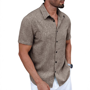 Camisa Casual para Hombre, Estilo Europeo Americano, Verano 2026, Venta al Por Mayor, Personalizable, Estilo Maduro, Color Sólido, Corte Holgado - Product Image 6