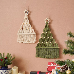 Kingwillow alta qualità macramè appesa a parete <span class=keywords><strong>natale</strong></span> decorazione per la casa Boho macramè decorazione per la casa di <span class=keywords><strong>natale</strong></span> fatto a mano - Product Image 4